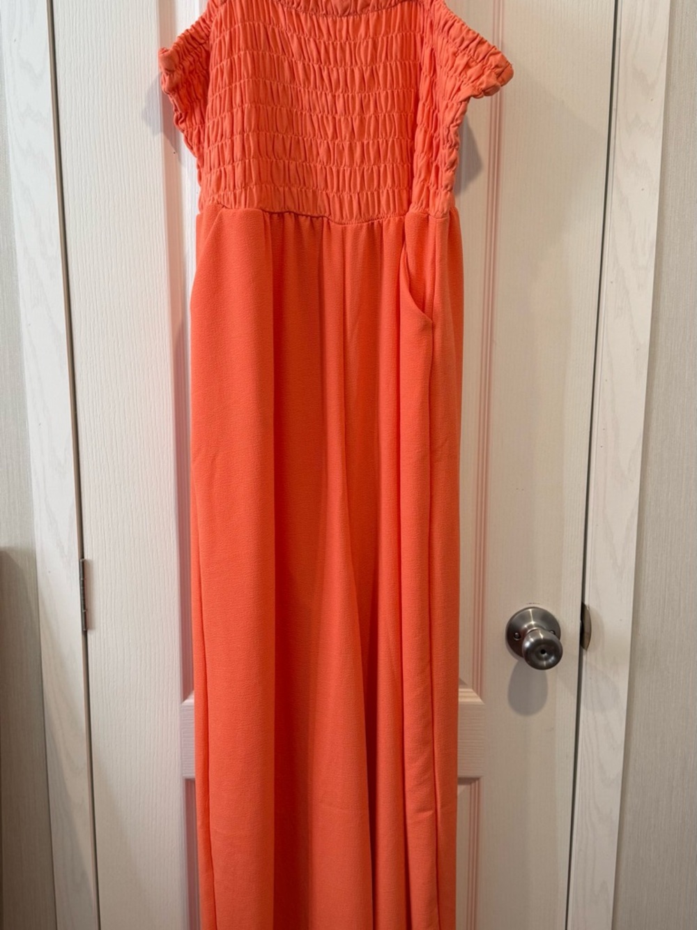 Zenana Outfitters Orange Smocked Dress